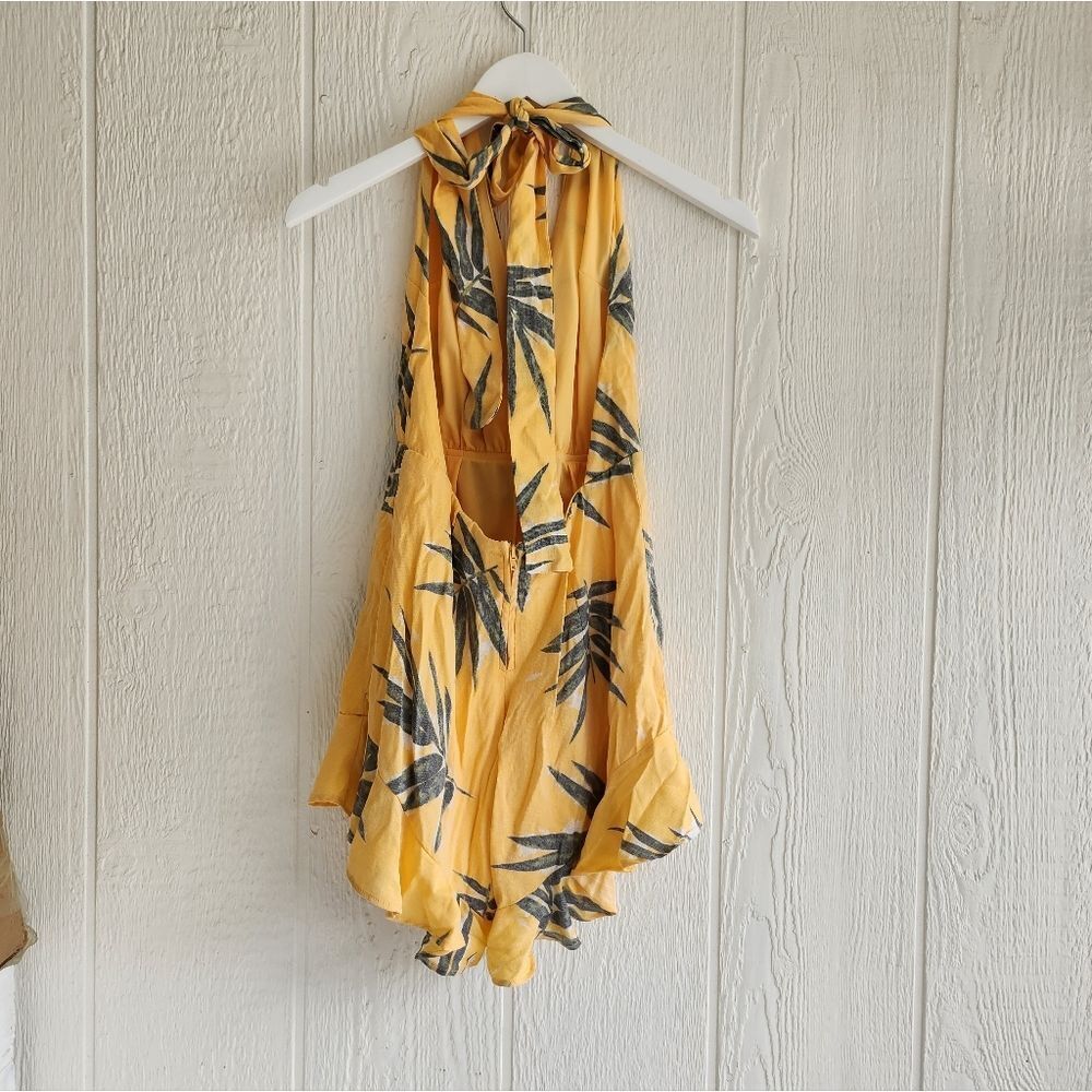 Blue Rain Yellow Romper - Picture 2 of 3